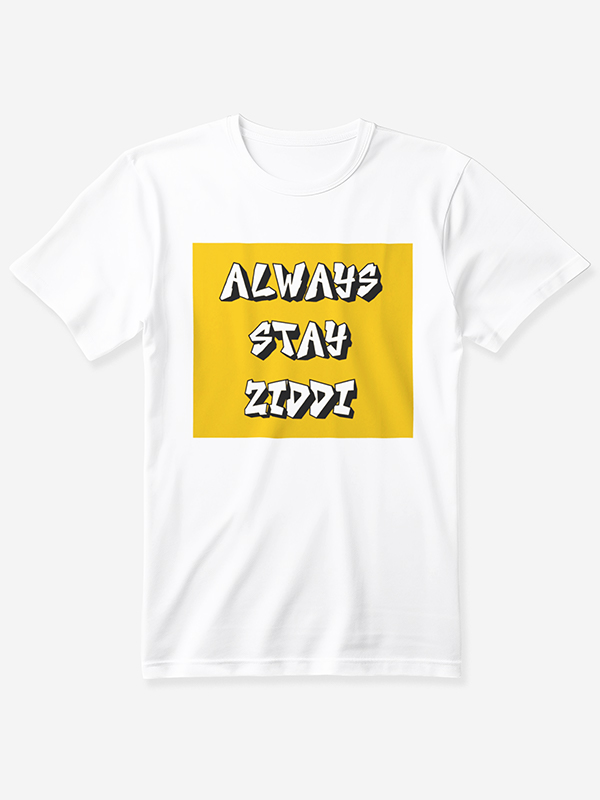 Ziddi branded white tshirt