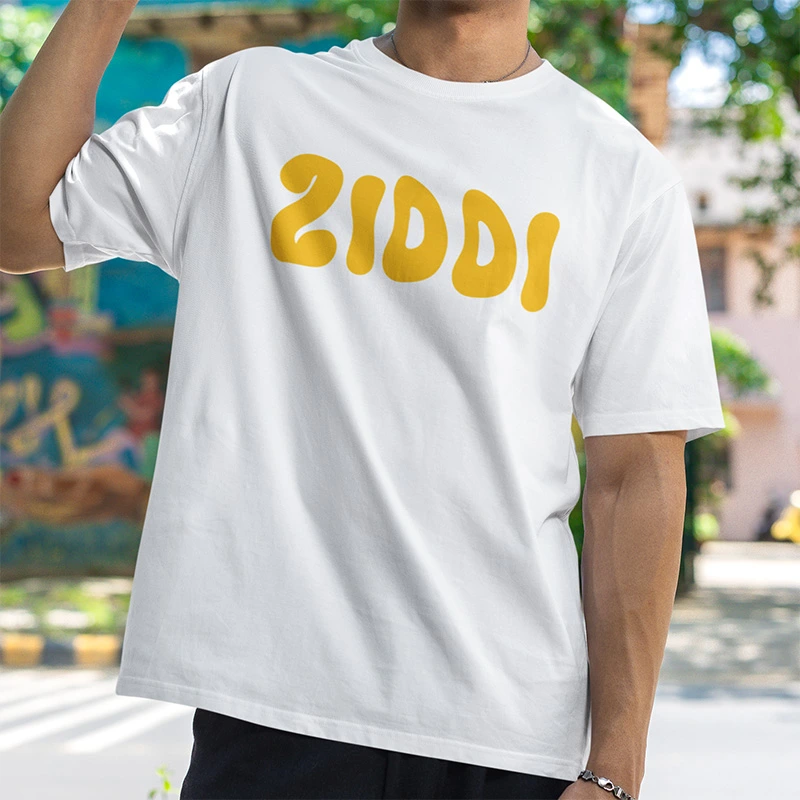 Ziddi branded white tshirt